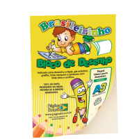 BLOCO DE DESENHO A3 120GR C/20FLS C/5
